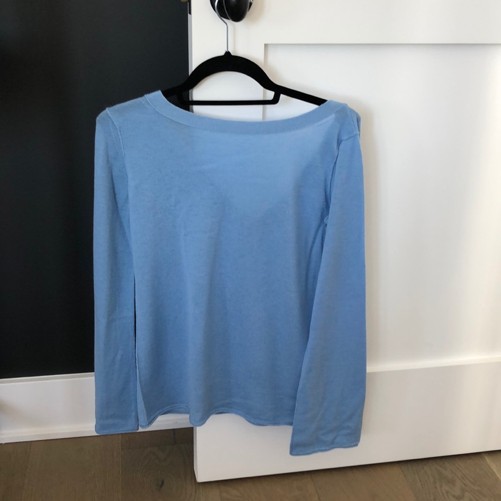 Vince V back cashmere sweater